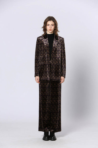 See U Soon Paris women’s chevron velvet blazer. Shop at Labelle Boutique in Kindersley, Saskatchewan, Canada.